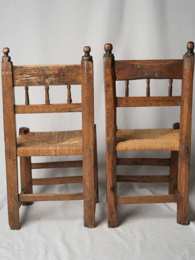 Textured, warm, honey-toned seat chairs  