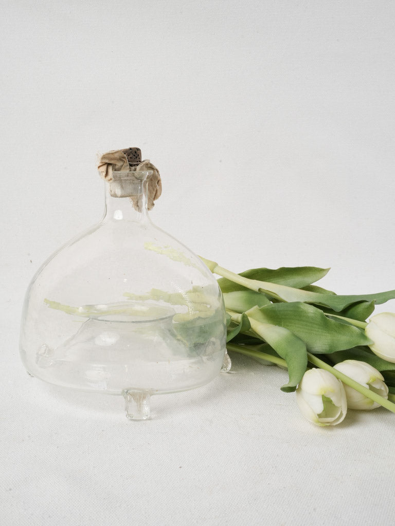 Late 19th-Century Hand-Blown Glass Wasp Trap w/ Cork Stopper - 7½"
