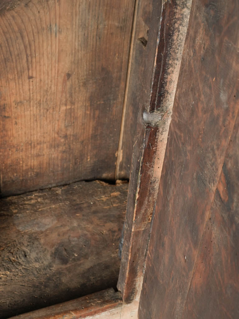 Weathered wooden latch storage cabinet