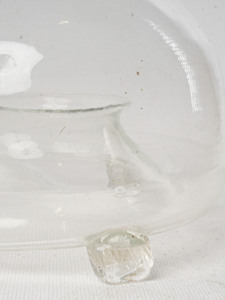 Delicately detailed glass centerpiece  