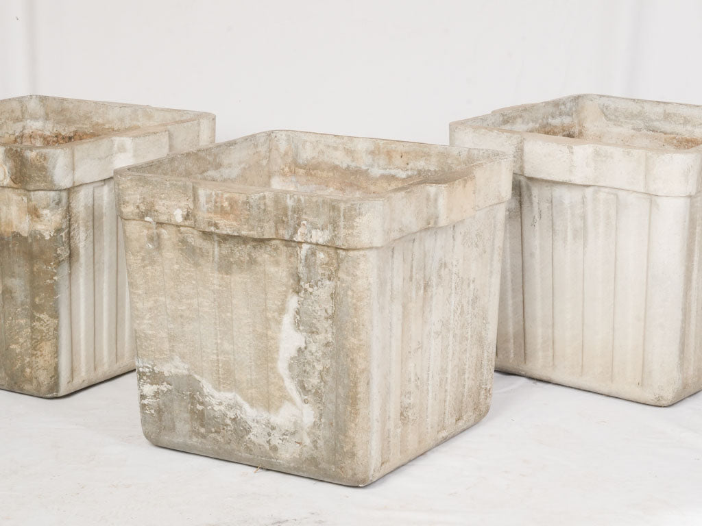 Rhythmic grouped vintage jardiniere set  