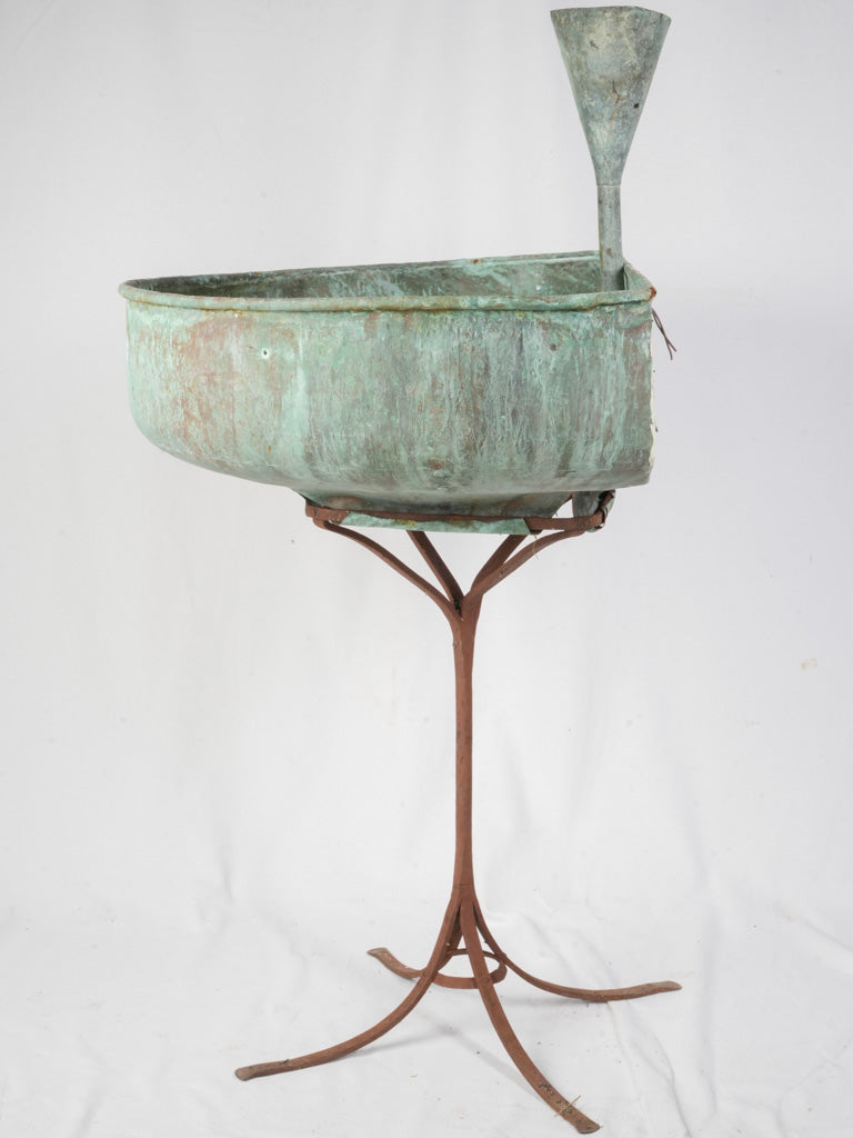 Demi-lune style antique jardinière