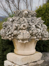 Antique-style weathered garden statues