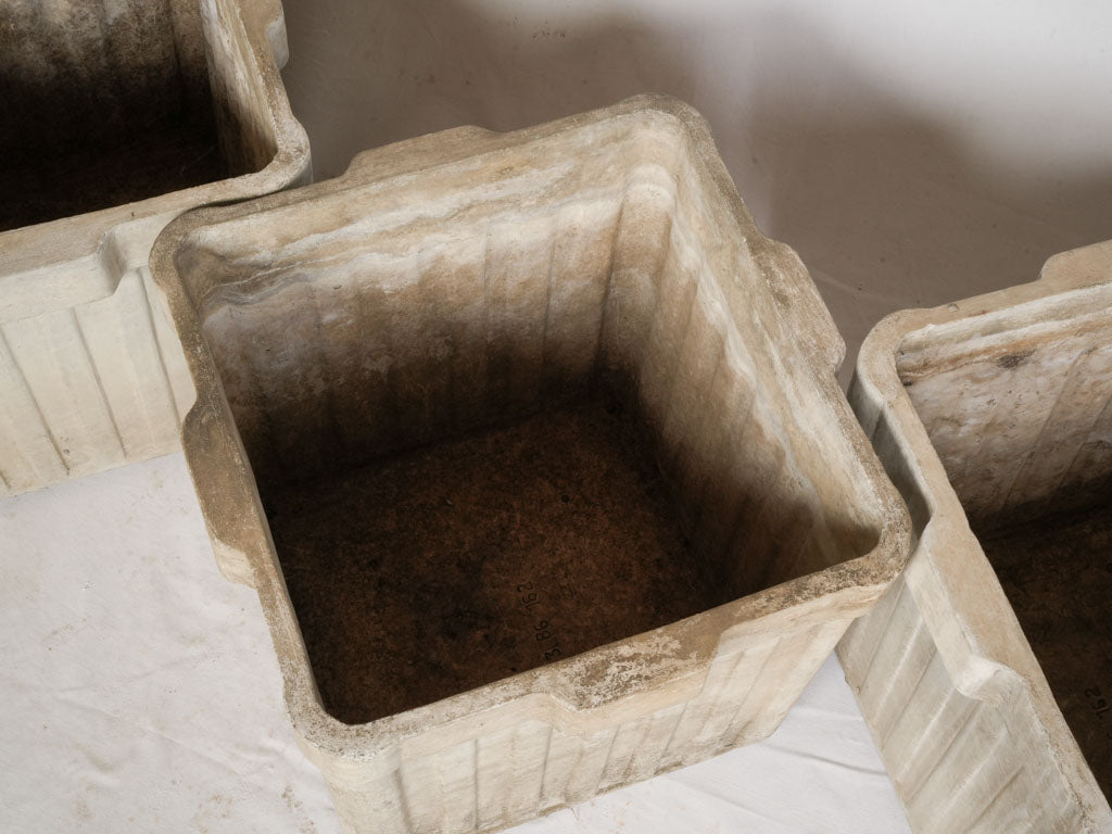 Aged mineral deposit fiber cement  