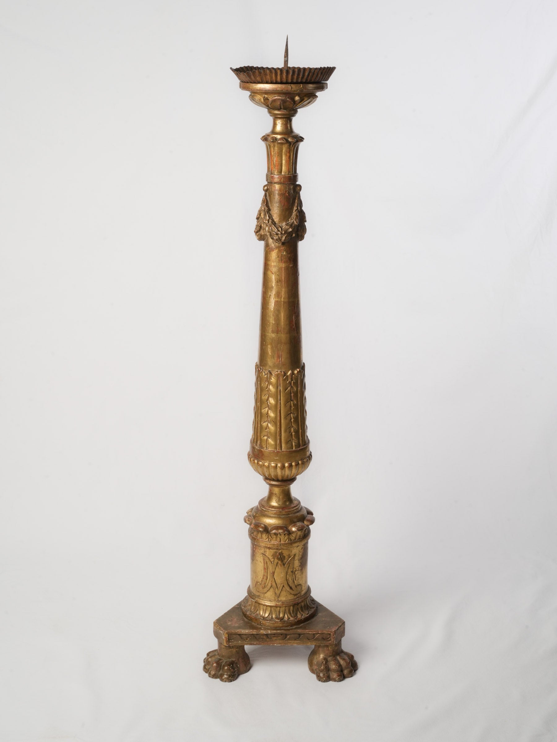 Monumental giltwood torchère