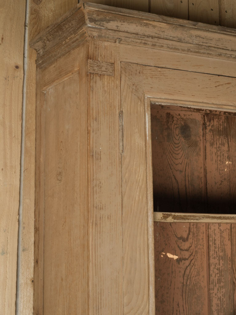 Vintage yellow-painted library cabinet