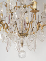 Opulent bronze frame chandelier vintage