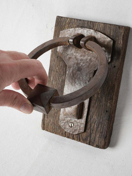 Antique French Hand Forged Wrought Iron Door Knocker