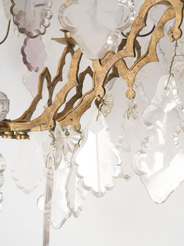 Graceful French crystal pendant chandelier