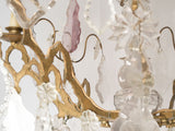 Ornate aged crystal chandelier sophistication