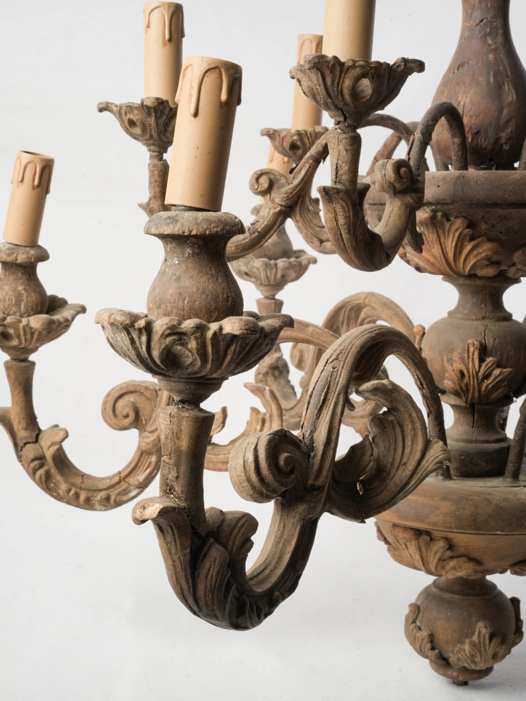 Historic Louis XV wooden chandelier  