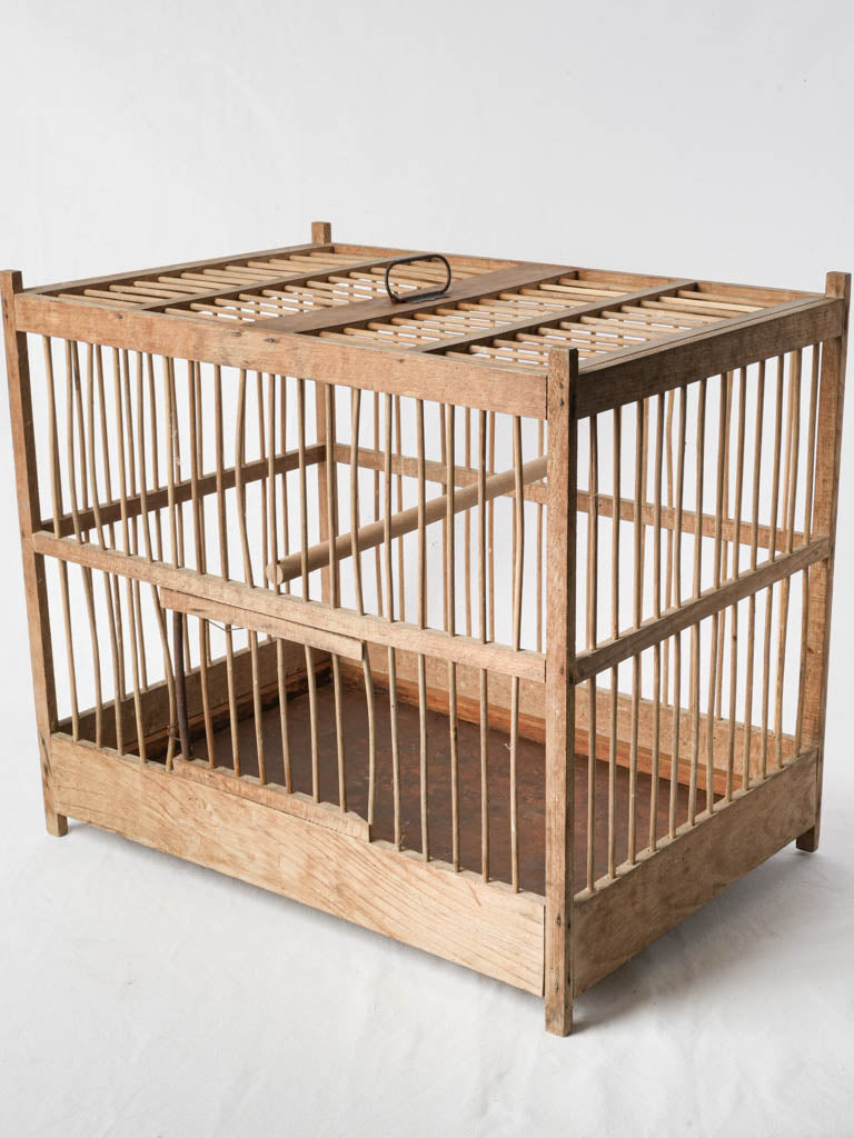 Vintage French wooden birdcage  