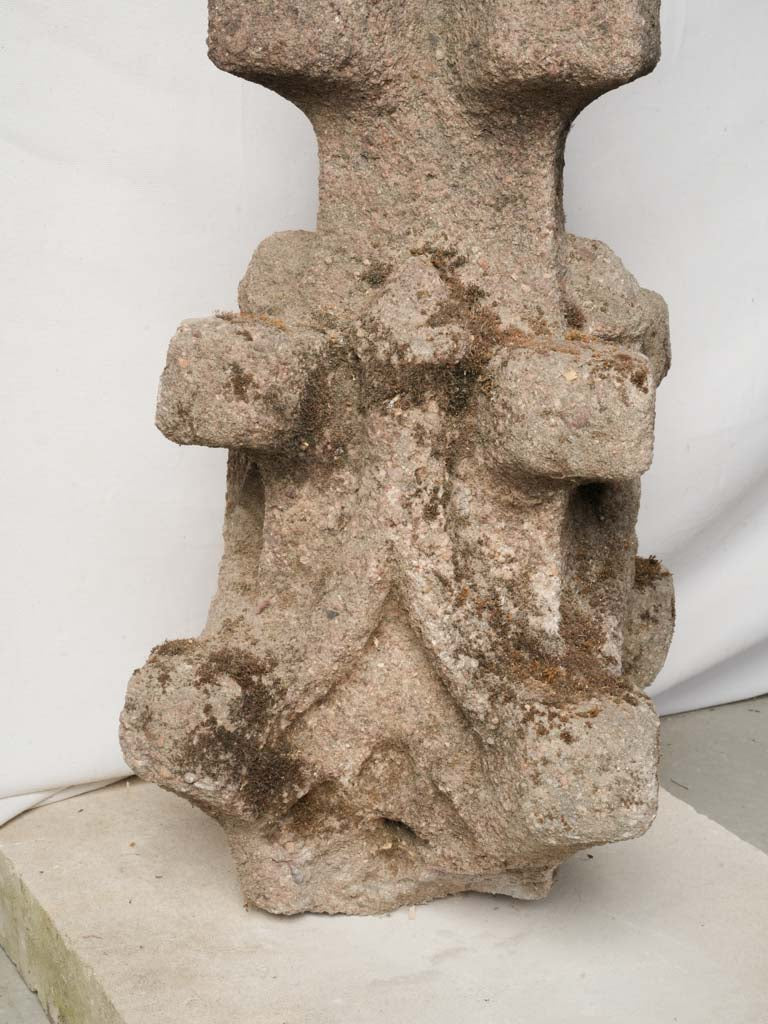 Ornate weathered sandstone chapel accent