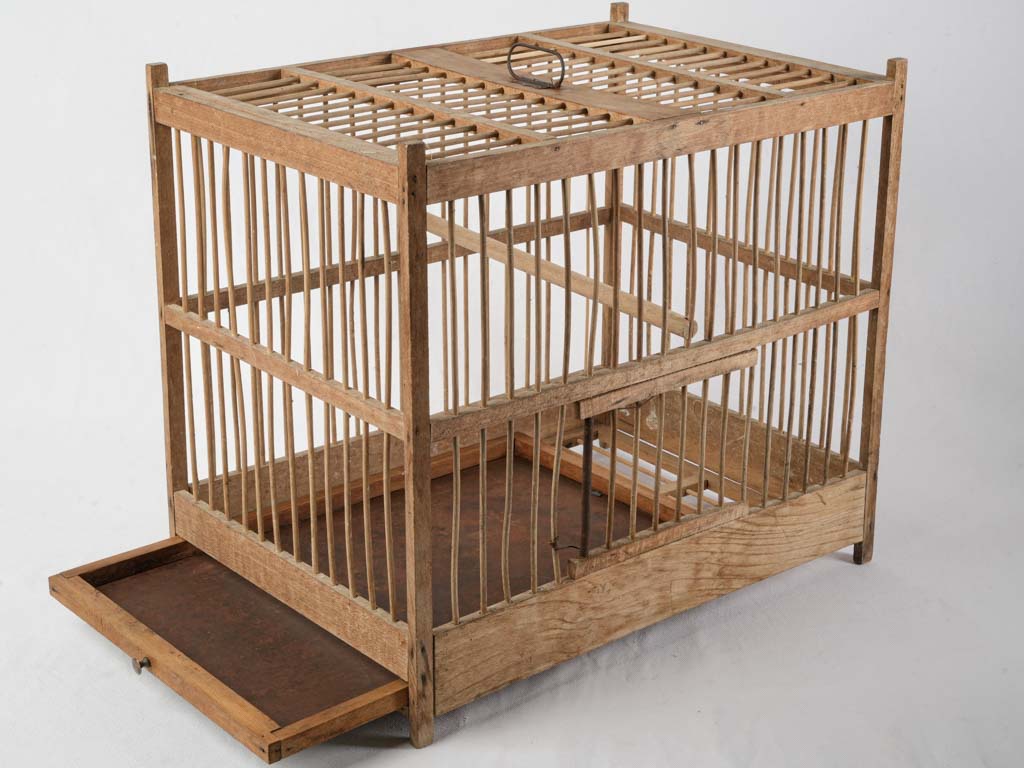 Slatted top vintage birdcage  
