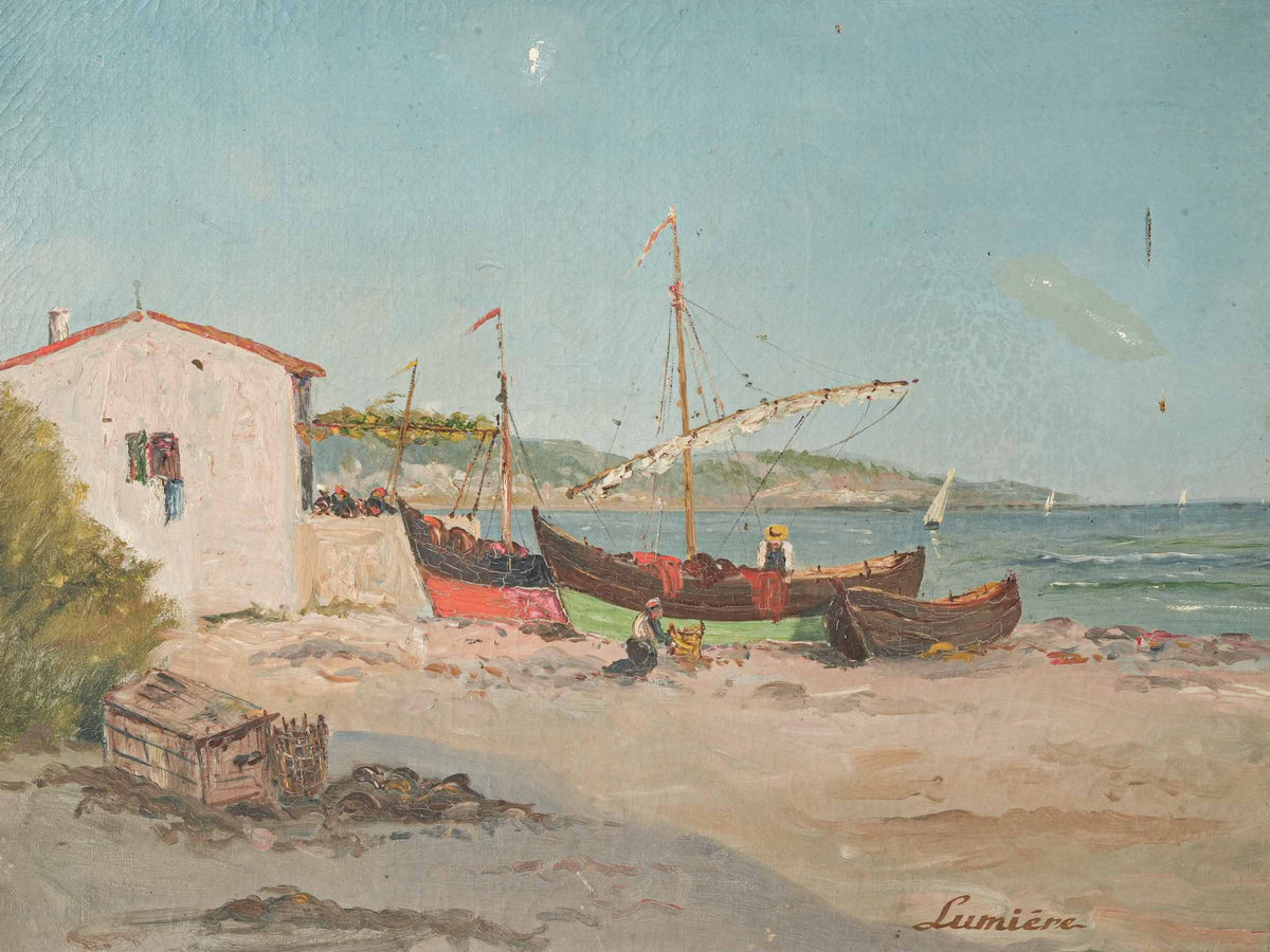 Expressive early 20th-century canvas  