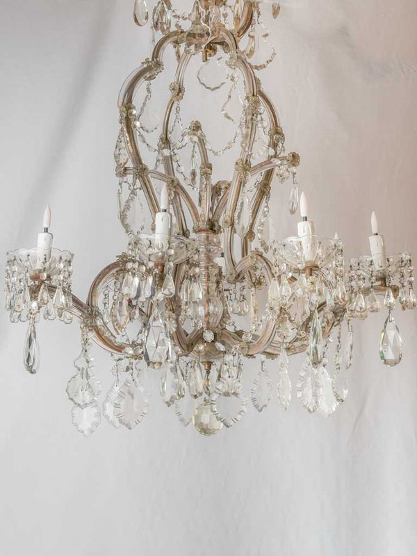 Elegant antique French crystal chandelier