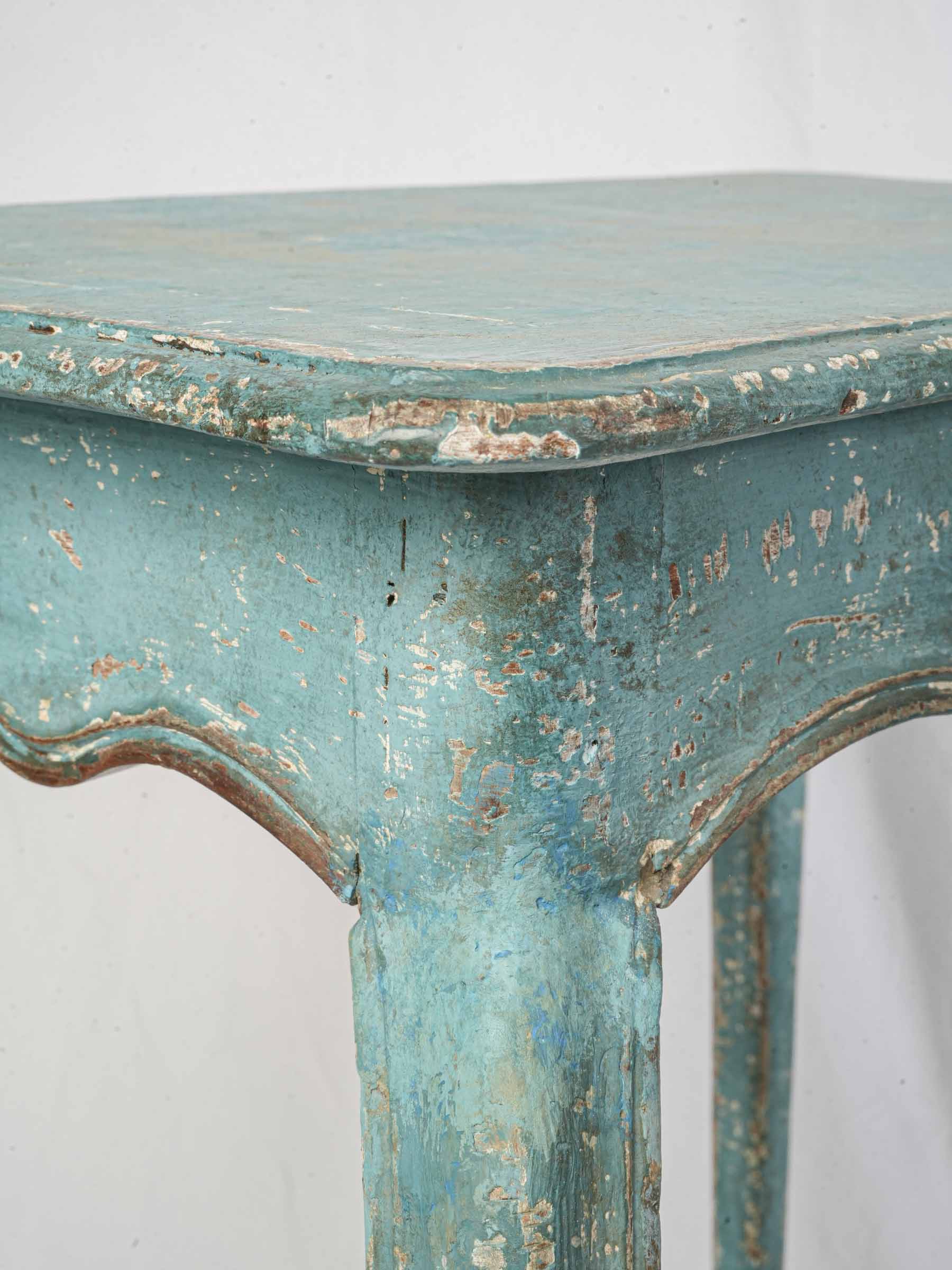 Elegant worn finish side table  