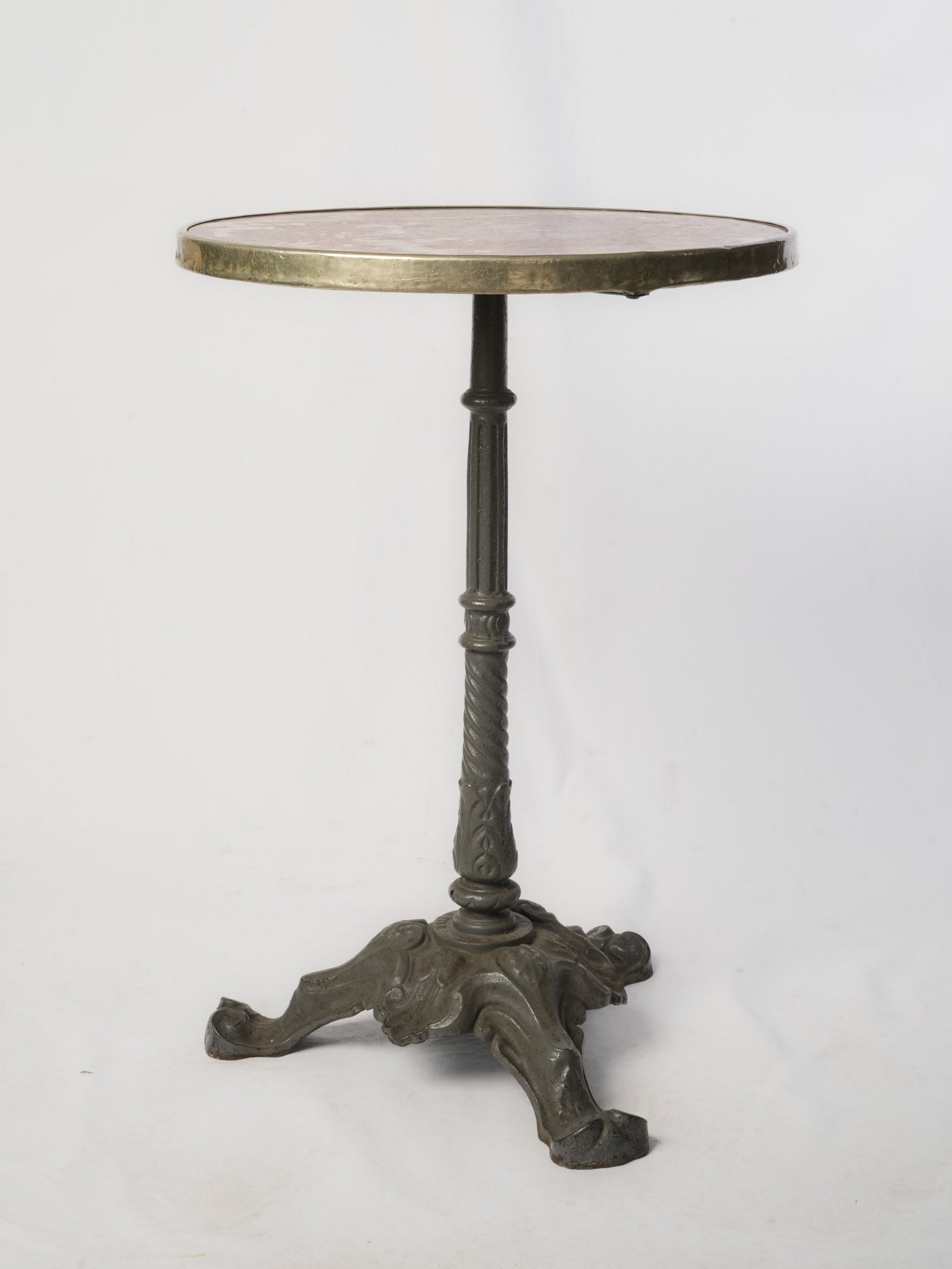Elegant brass gallery bistro table  