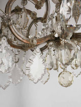 Large antique French crystal chandelier 47¼" x 34¾"
