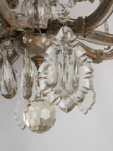 Luxurious glass chandelier with large pendants