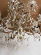 Large antique French crystal chandelier 47¼" x 34¾"