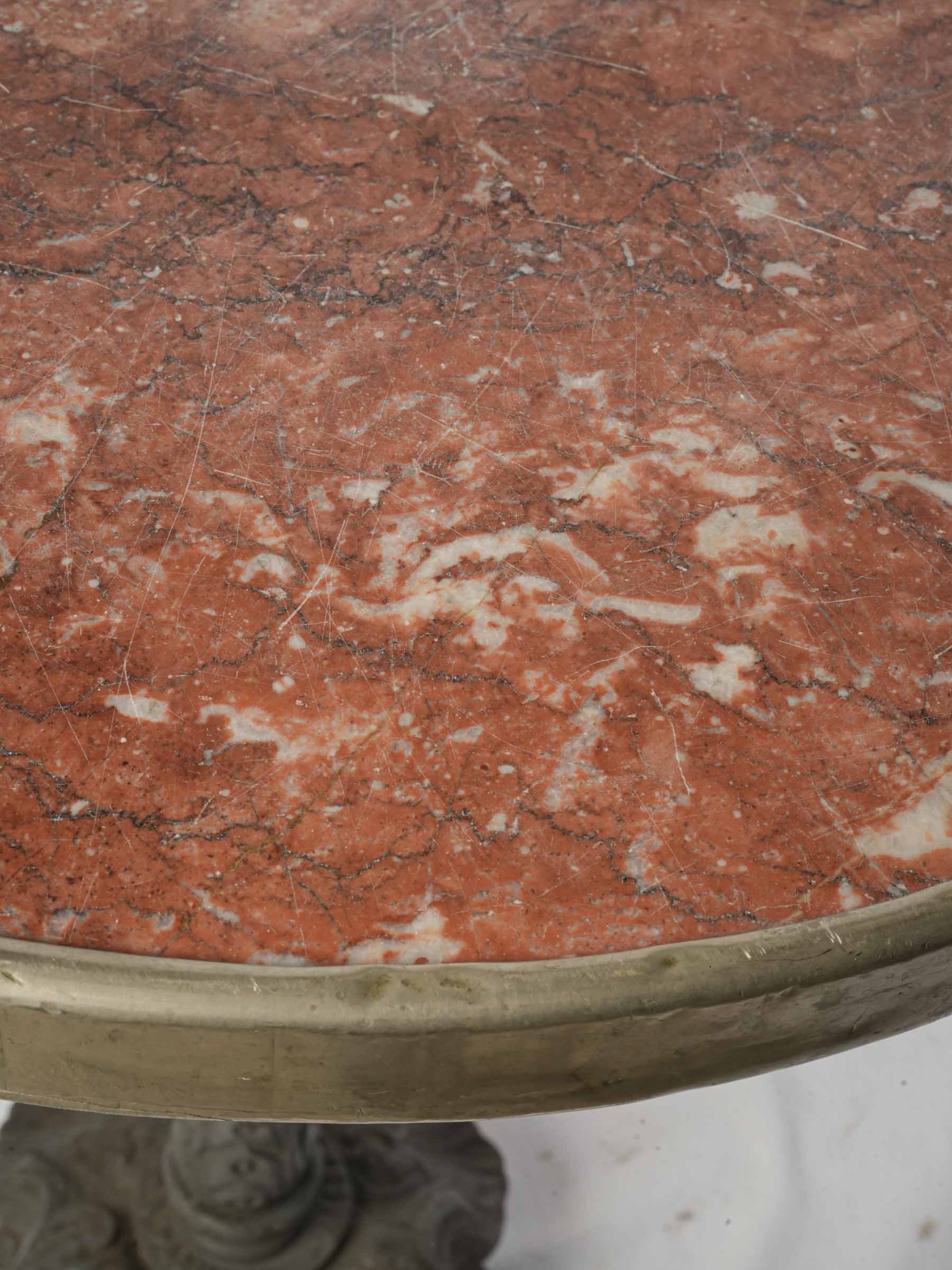 Ornate scrolling relief work table  