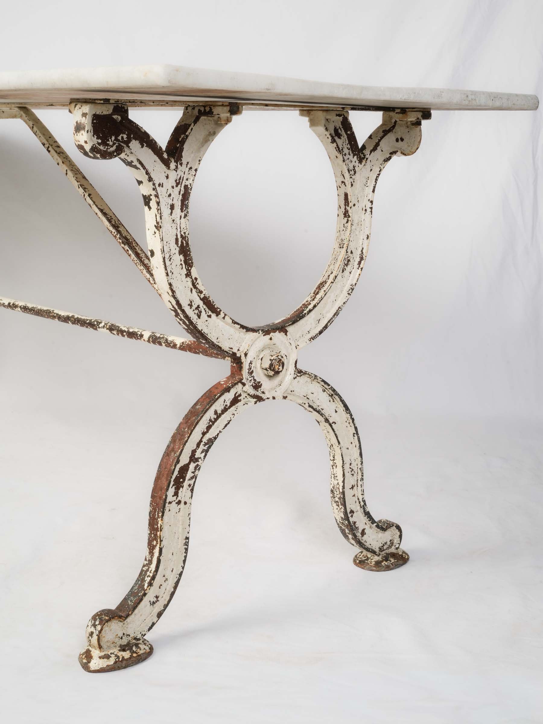 Weathered iron dining table  