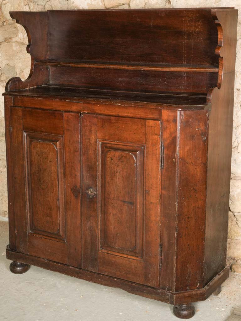 Rustic Lorraine walnut hutch