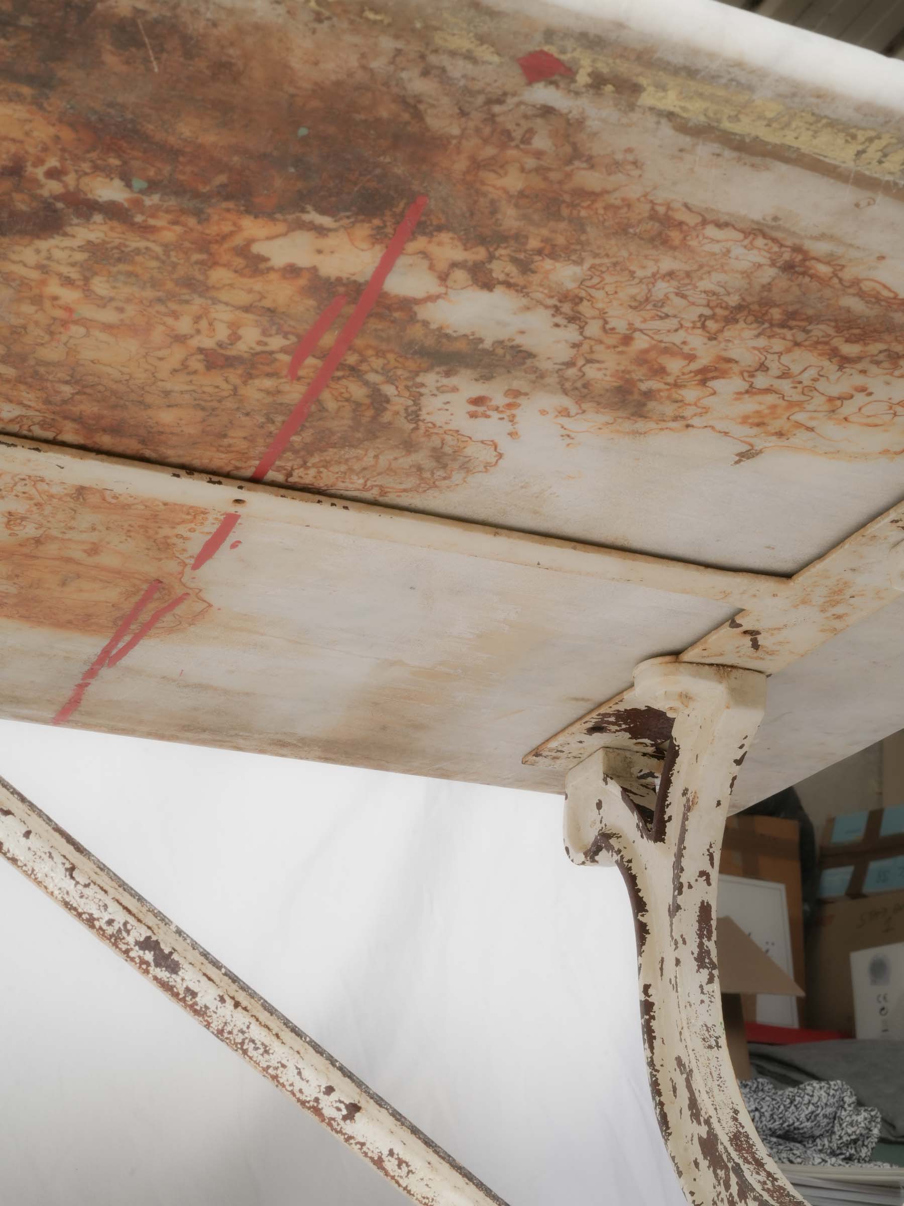 Antique industrial chic serving table  