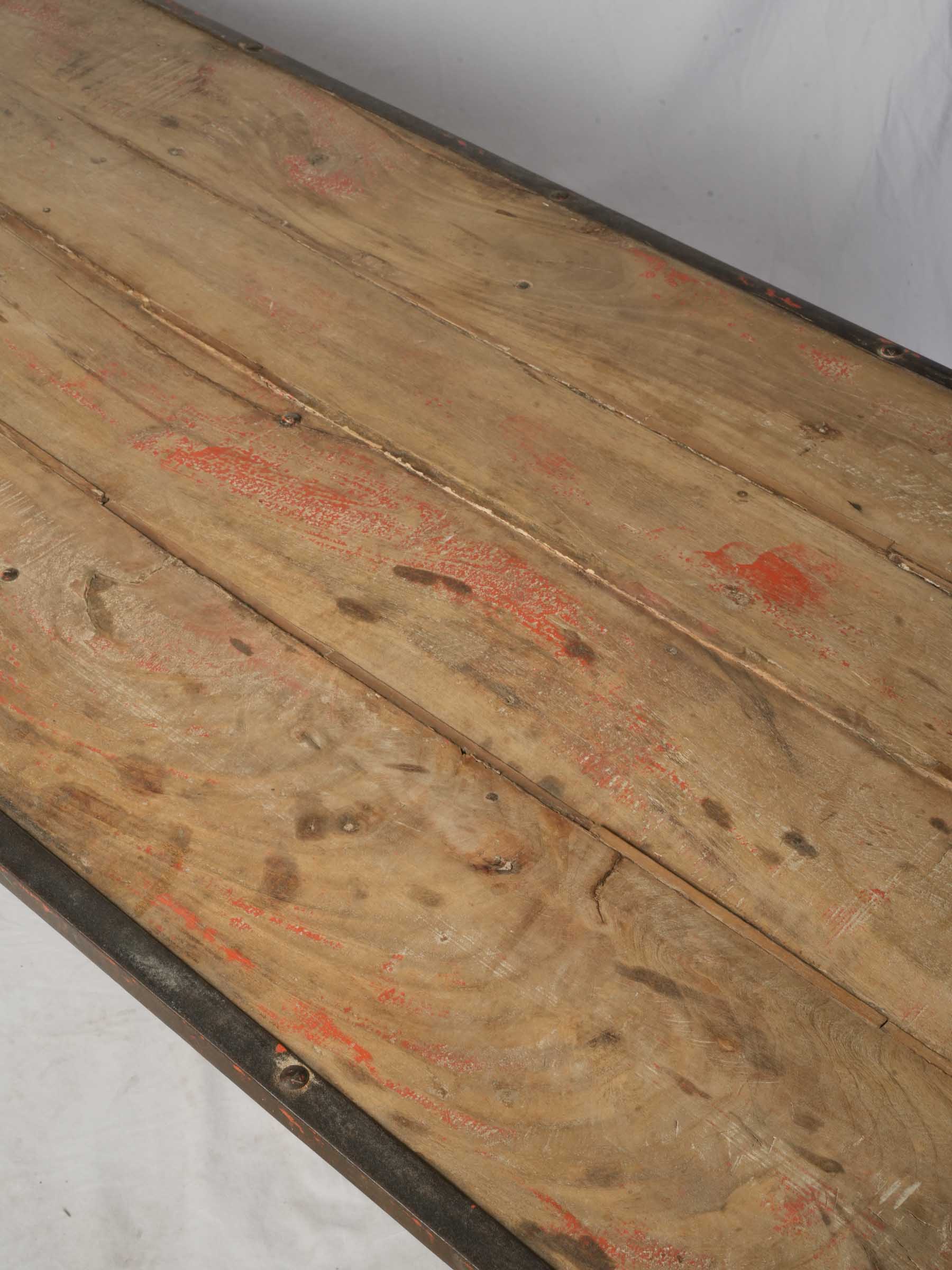 Historic teak console table  