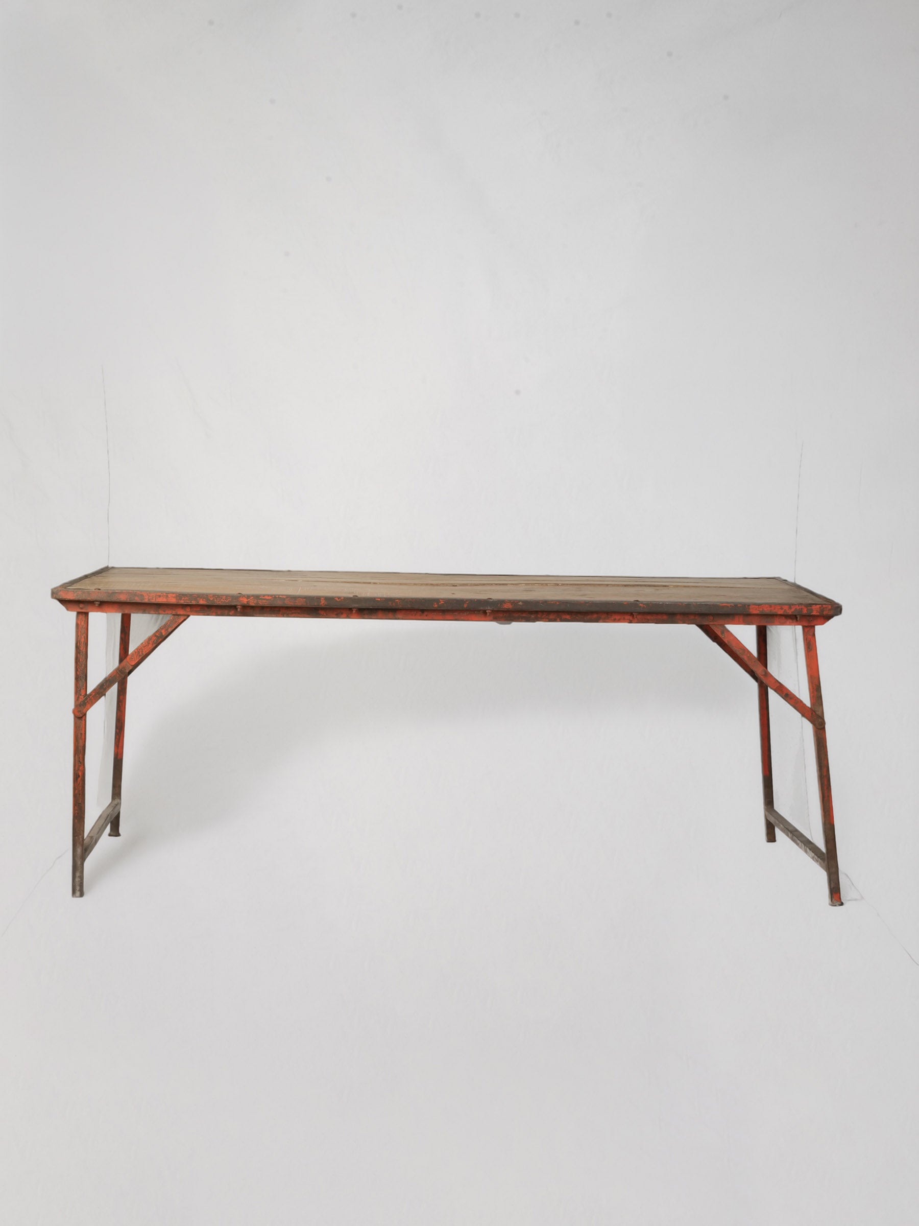 Weathered teak folding table  