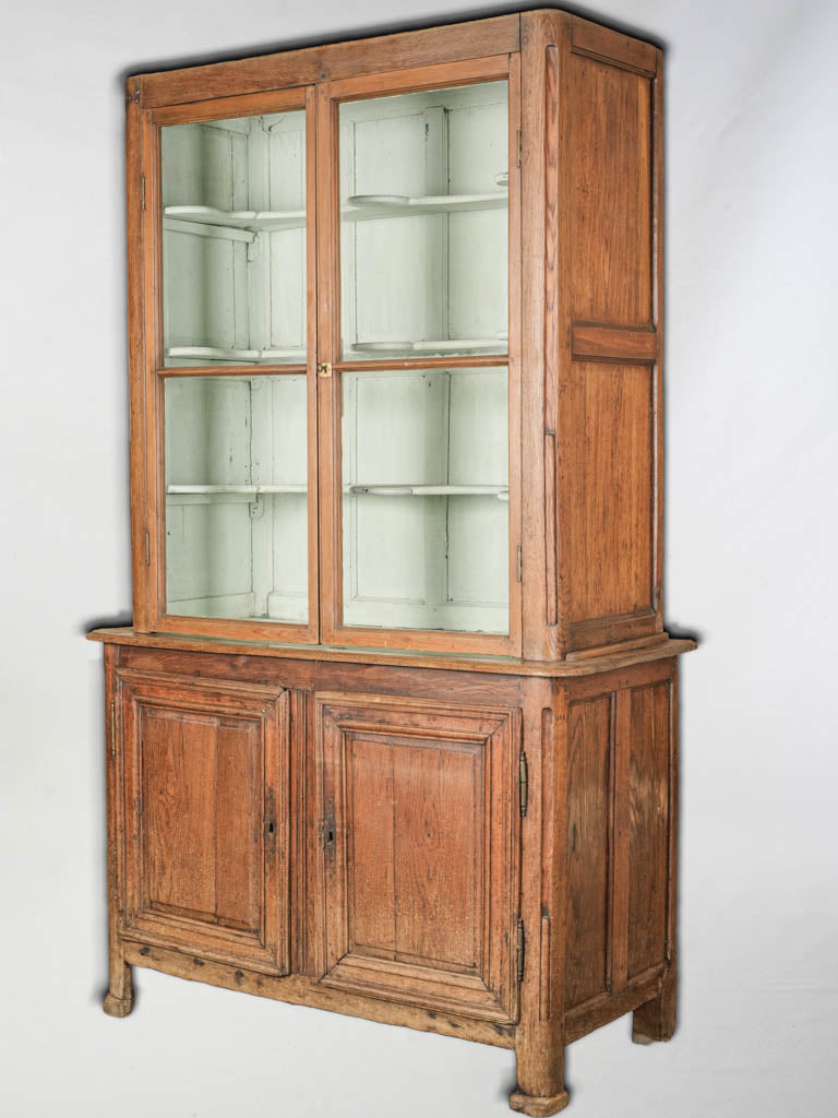 Early 20th Century French Oak Two-Part Milliner’s Vitrine - 83½"