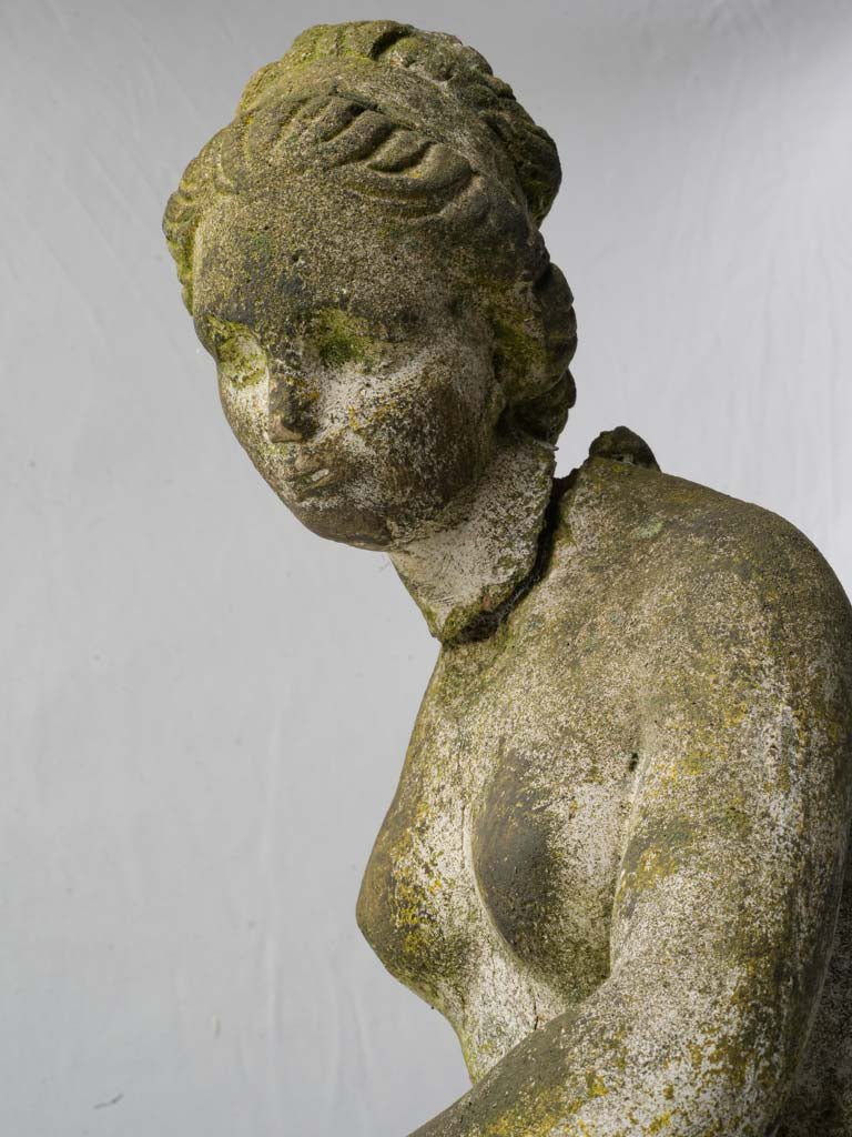 Authentic moss-covered garden piece