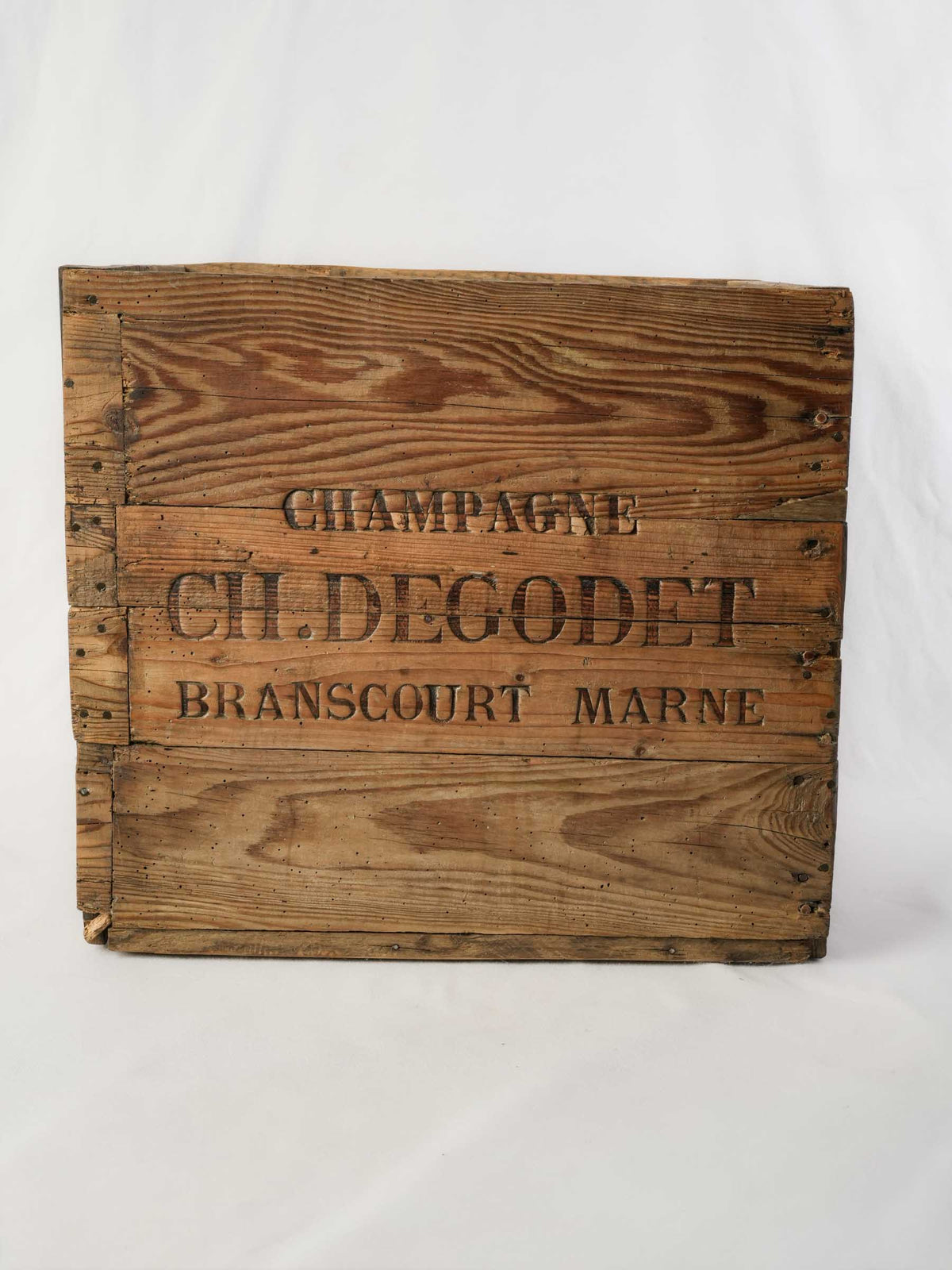 Faded industrial wooden crate