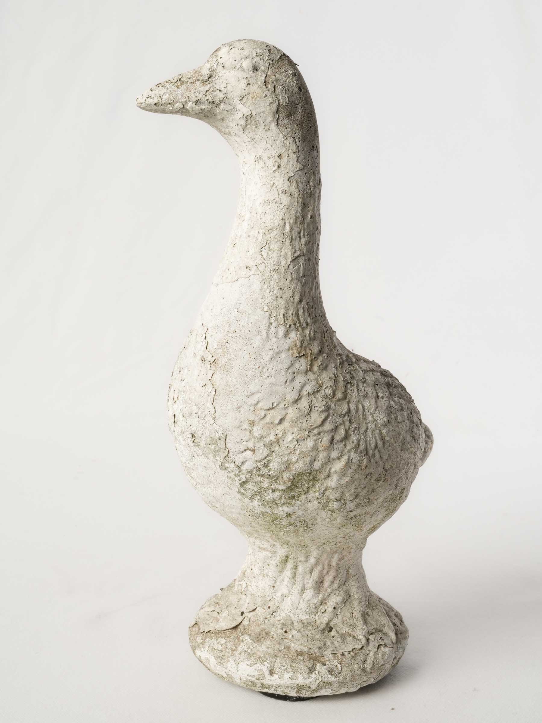 Mid-20th Century French Reconstituted Stone Garden Goose - 13¾"