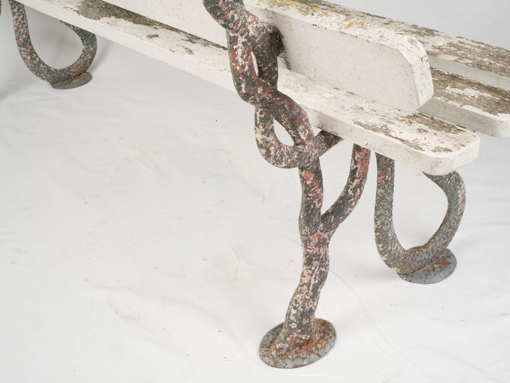 Antique French Serpent Leg Garden Seat