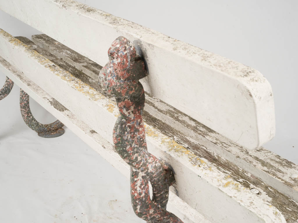 Rustic Patina Iron Serpent Bench
