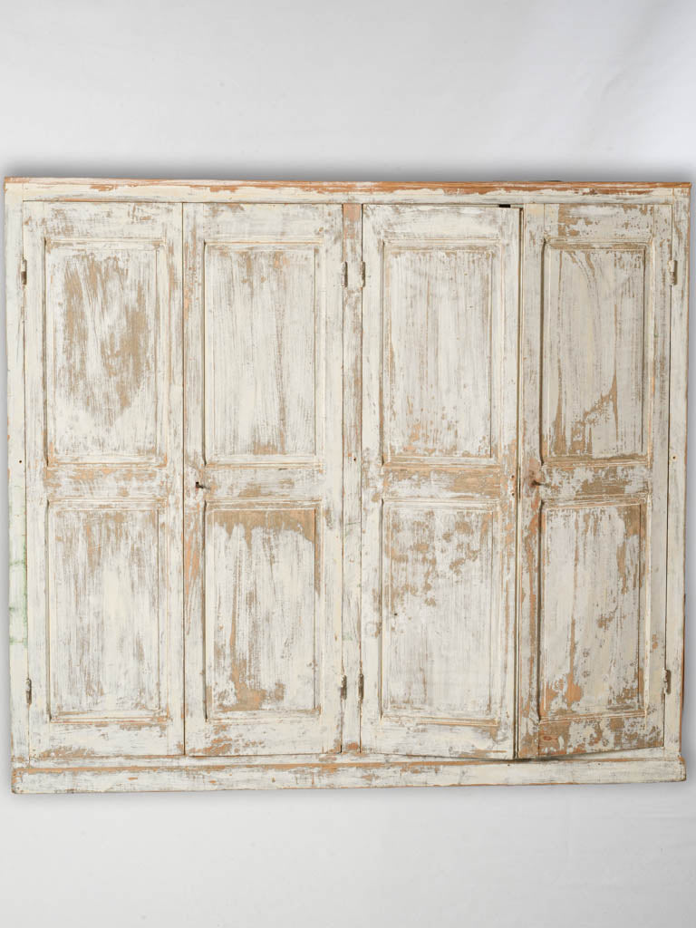 Early 20th Century French Painted Pine Workshop Cupboard - 70½" x 77½"