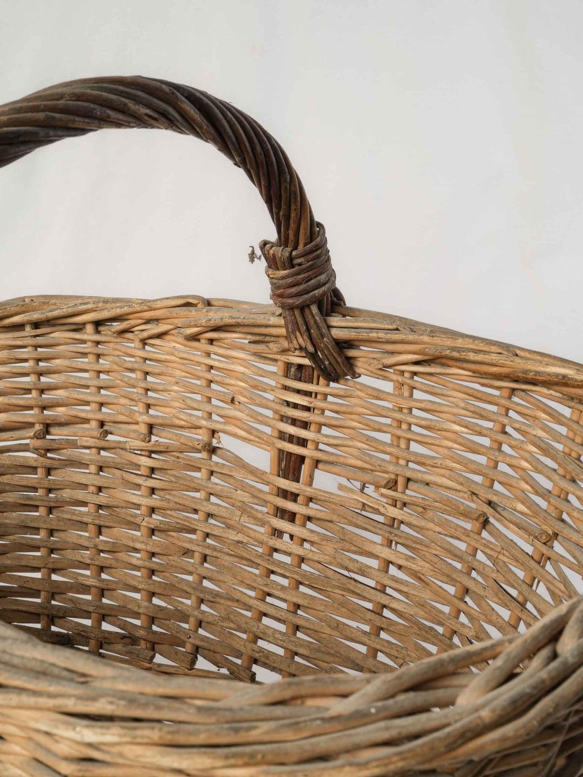 Natural tapered vintage basket  
