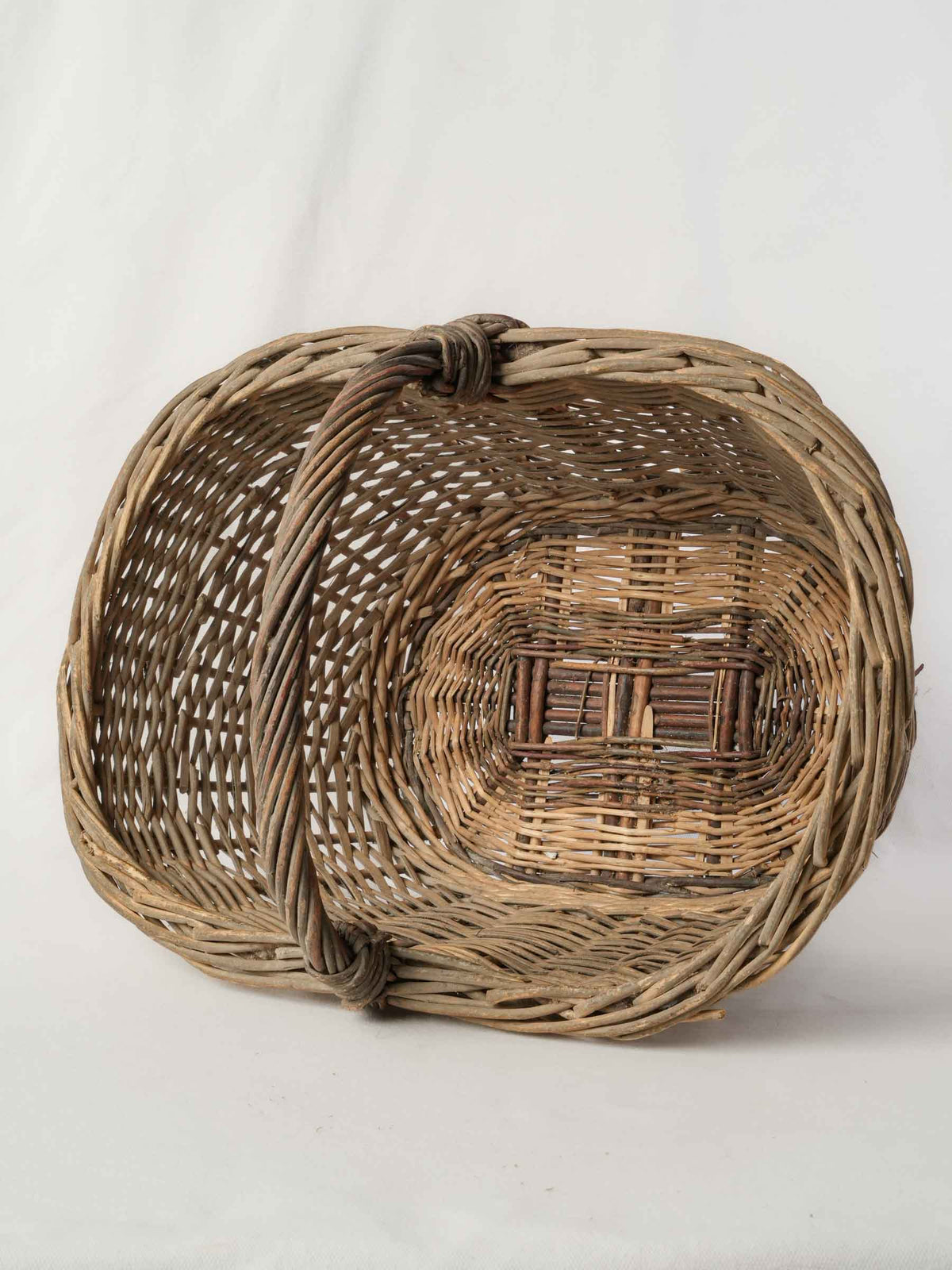 French farmhouse wicker basket  
