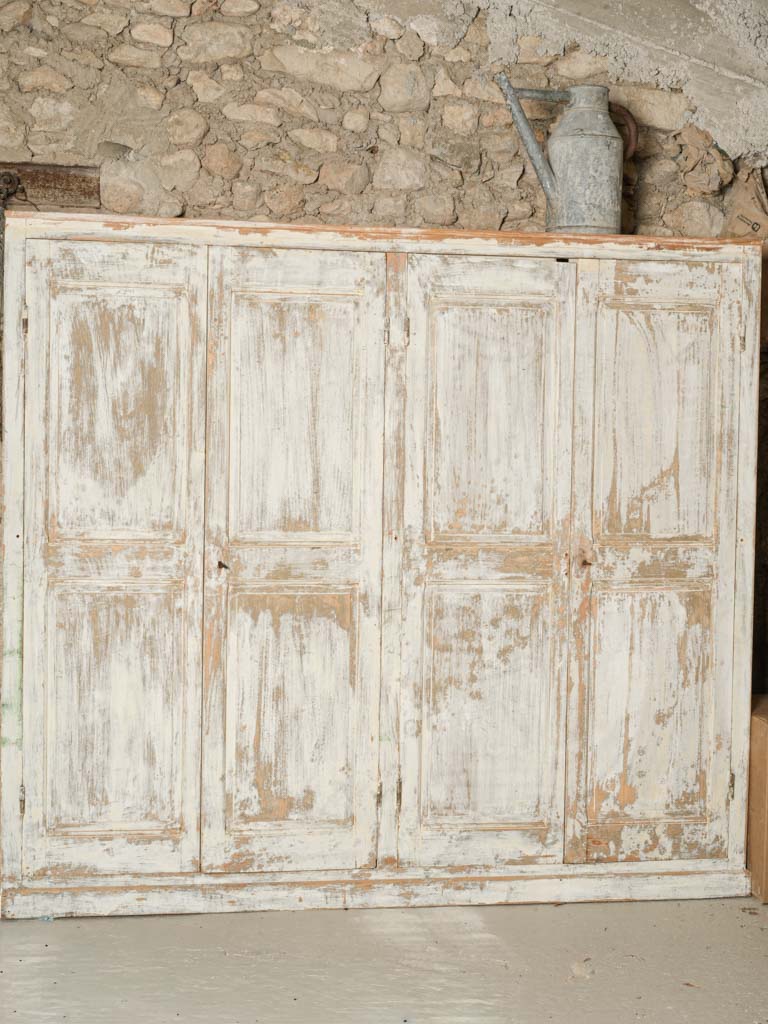 Early 20th Century French Painted Pine Workshop Cupboard - 70½" x 77½"