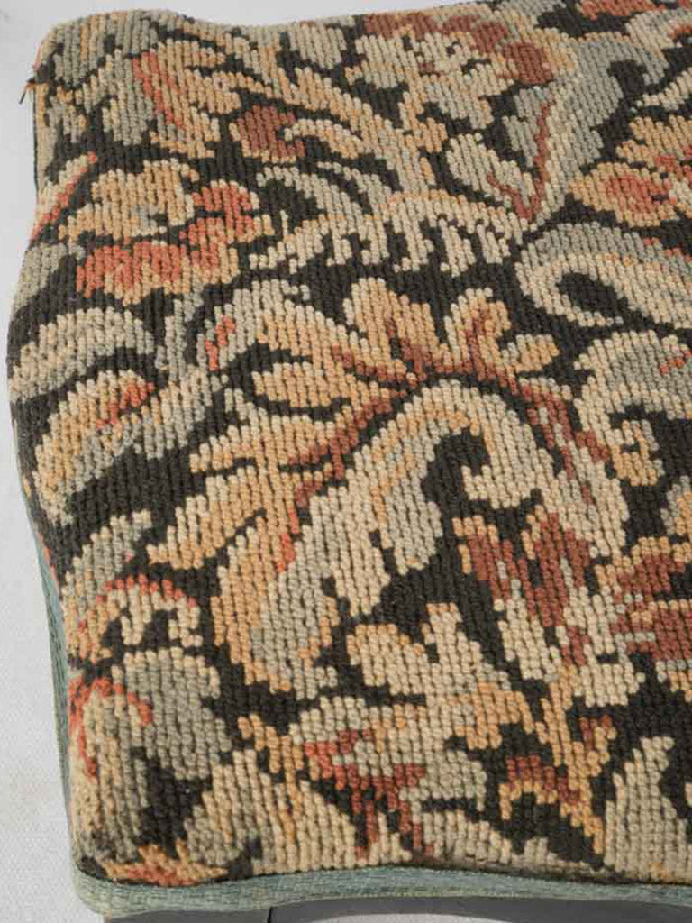 Artistic needlework fabric wooden stool