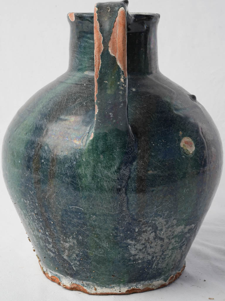 Late 19th-Century French Blue Glazed Terracotta Orjol - 12¼"
