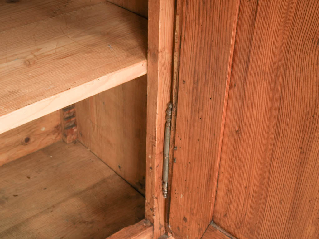Vintage Natural Pine Two-Part Cabinet