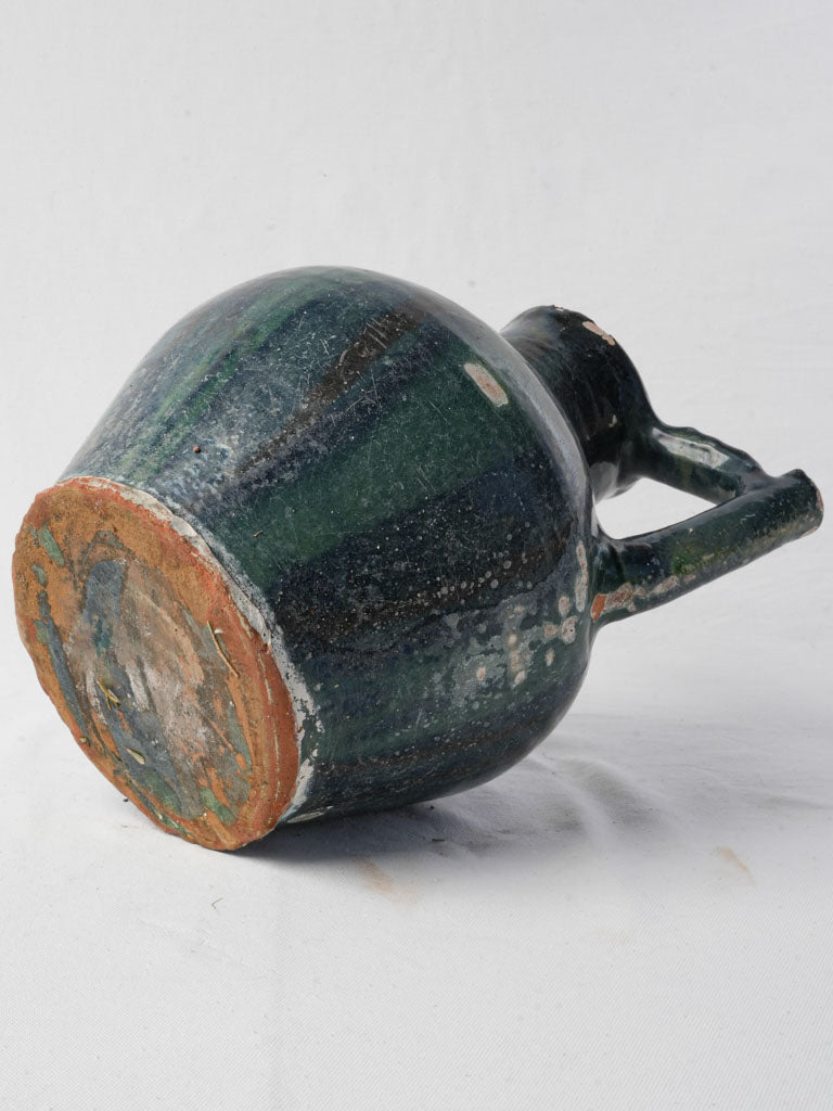 Late 19th-Century French Blue Glazed Terracotta Orjol - 12¼"