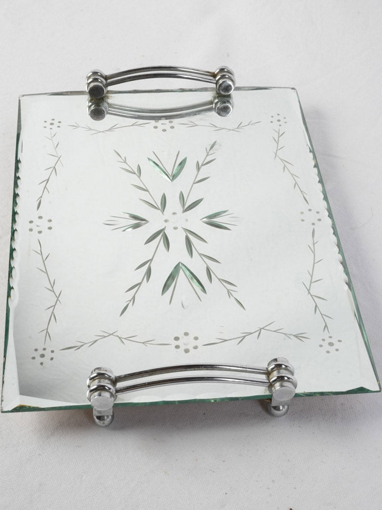 Reflective polished 1950s tray  