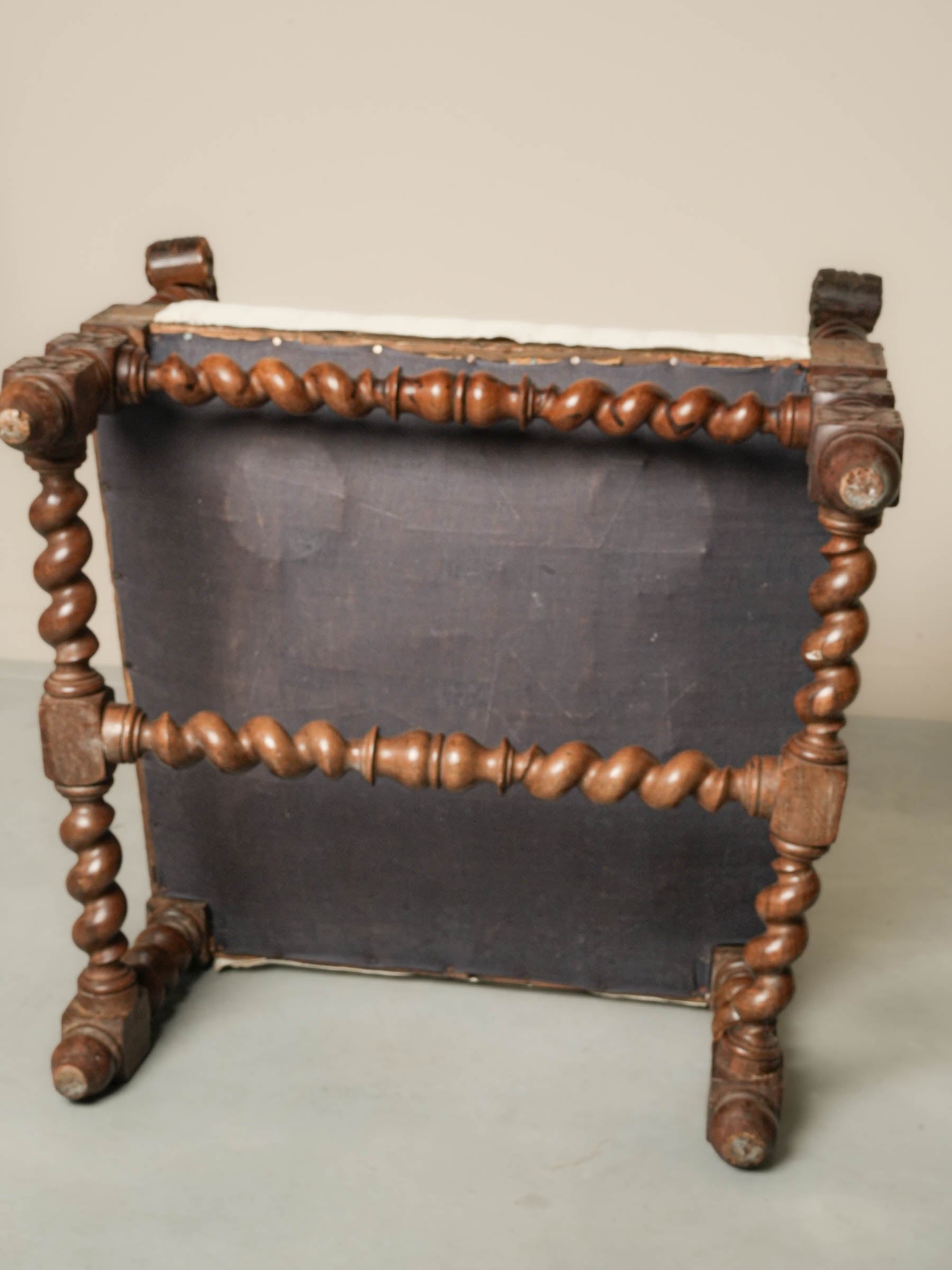 Antique French Louis XIII-Style Armchair, Ready to Upholster