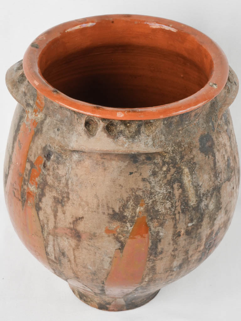 Rustic 1800s olive storage jar