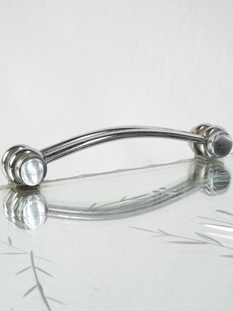 Silvery ornate Murano glass tray  