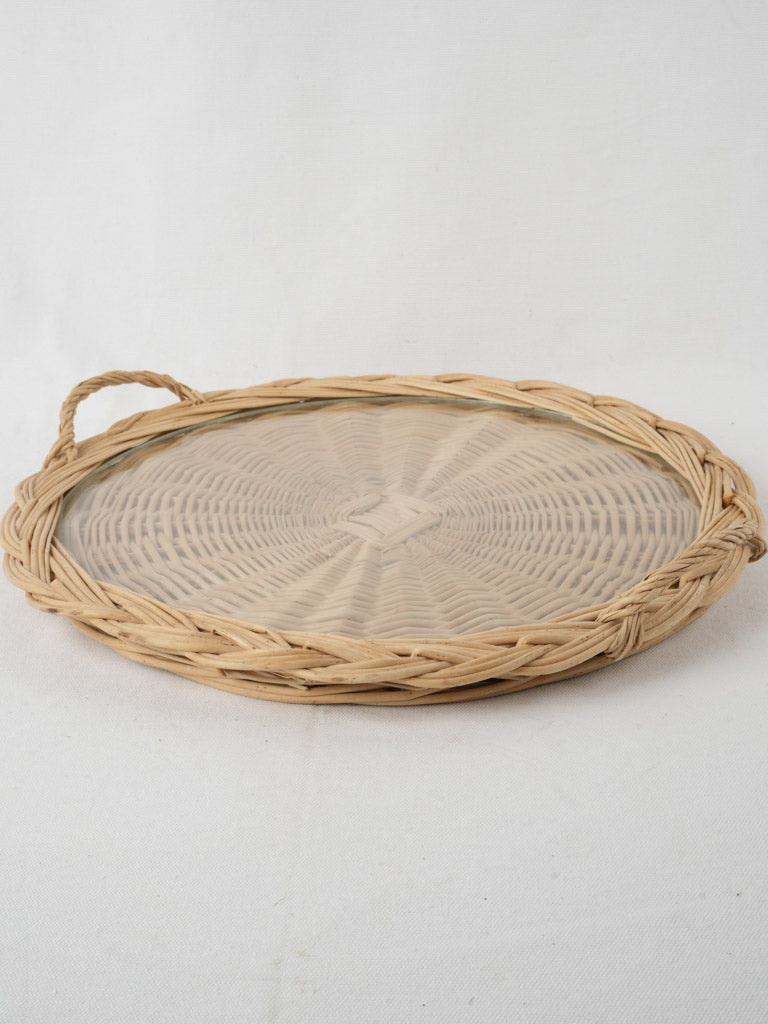 Elegant modern glass serving tray